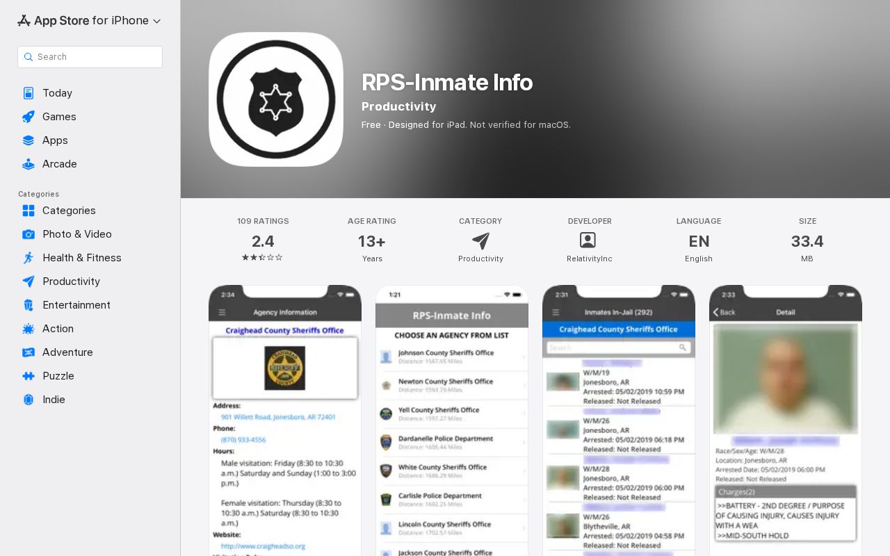 RPS mobile app for Lonoke County arrest and release updates